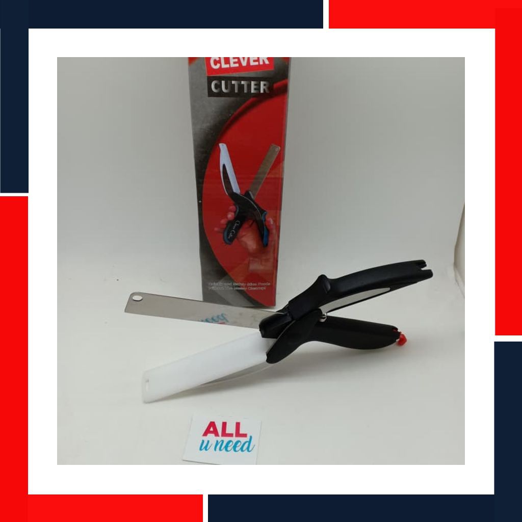 

Best! Clever Cutter Pisau Gunting Sayur Dengan Tatakan 12 -.All U