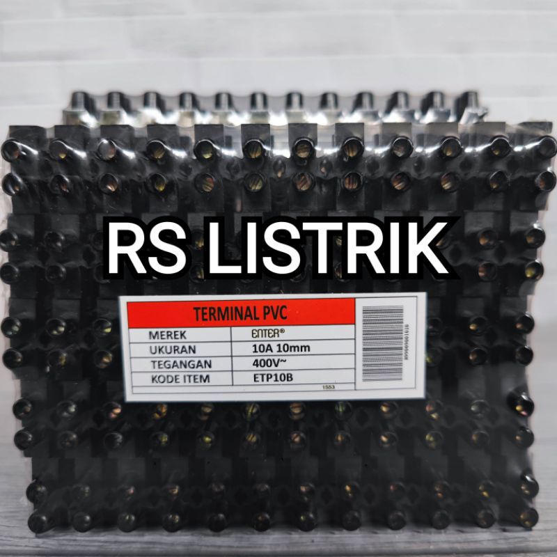 TERMINAL KABEL HITAM KRUSTIN 10MM 10A BAGUS KUNINGAN