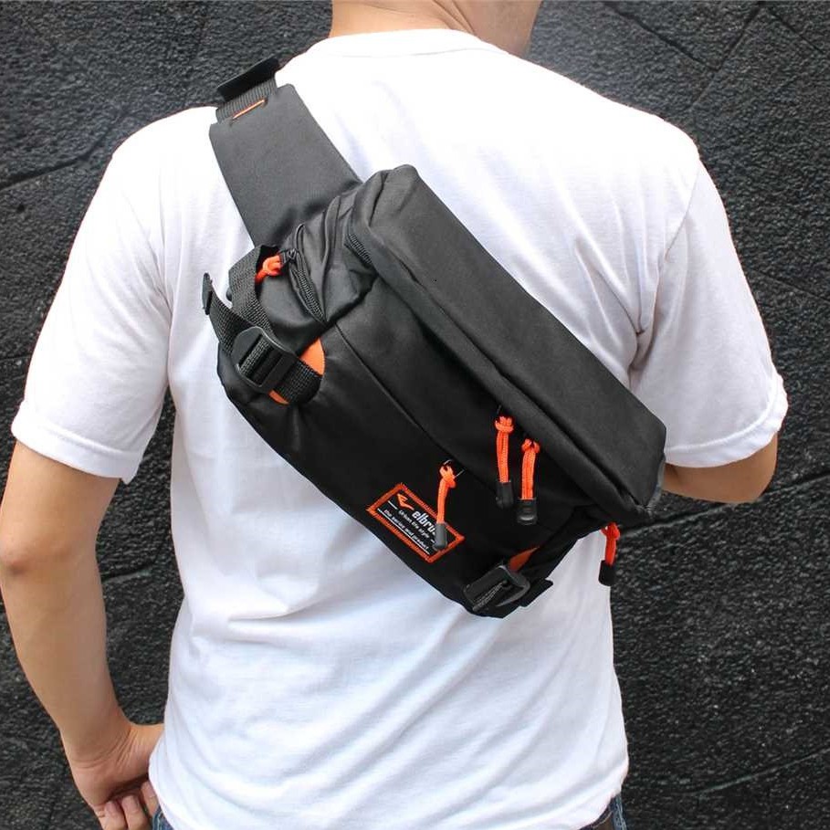 Tas Selempang Waistbag Pria Original Distro Terbaru Tas Slempang Kecil Pria Murah - Hitam Navy