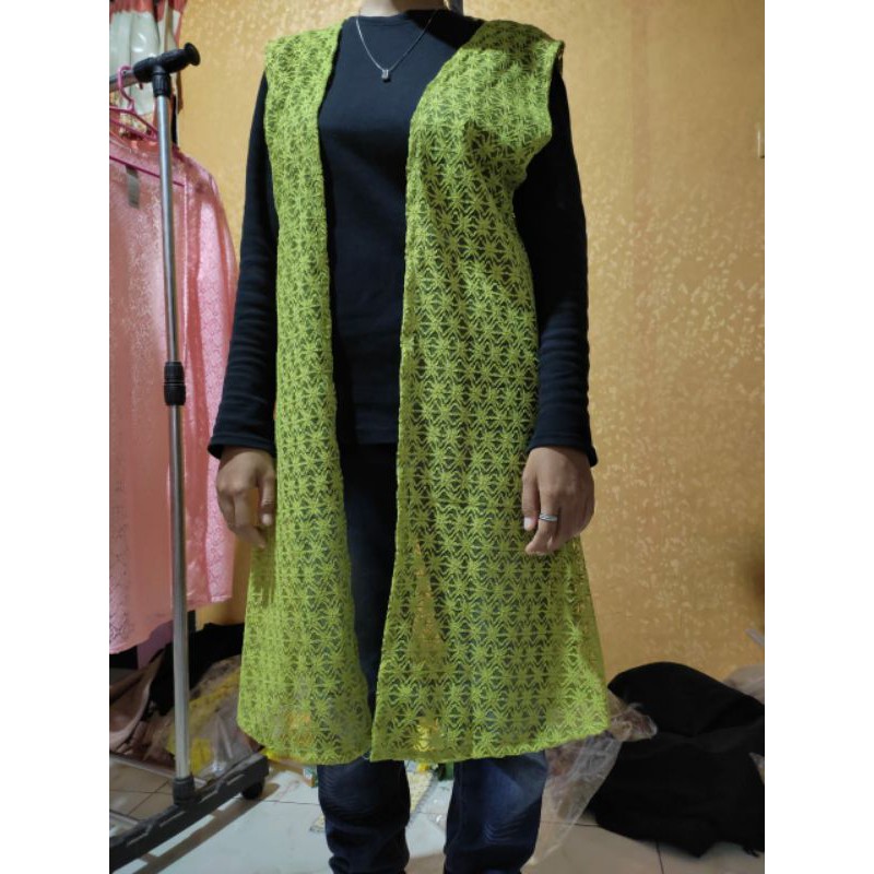 CARDI PANJANG/CARDIGAN TANPA LENGAN/CARDIGAN KUTUNG