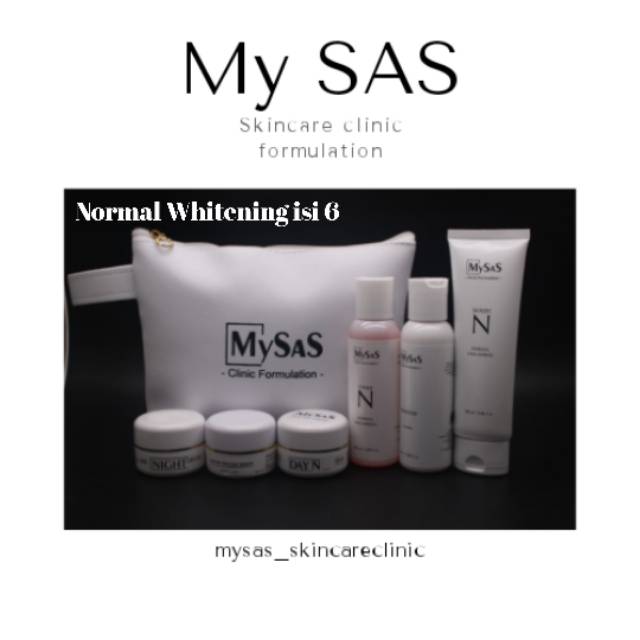 My sas skincare clinic paket normal whitening isi 6