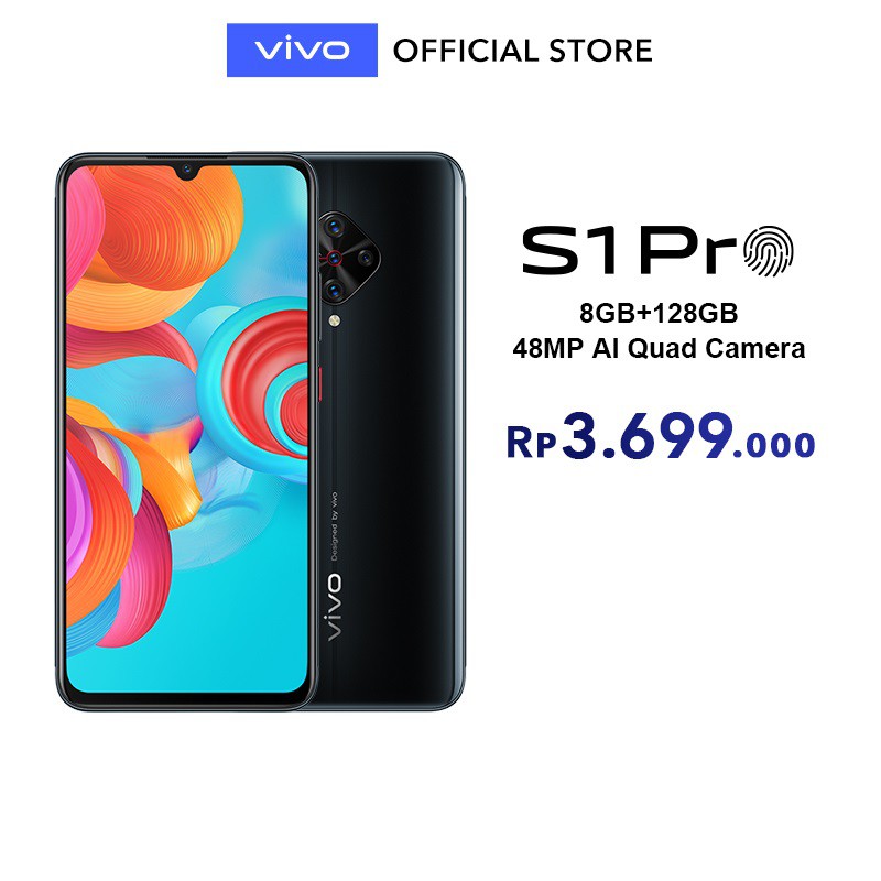 vivo S1 Pro 8GB/128GB - Glowing Black - Garansi Resmi vivo