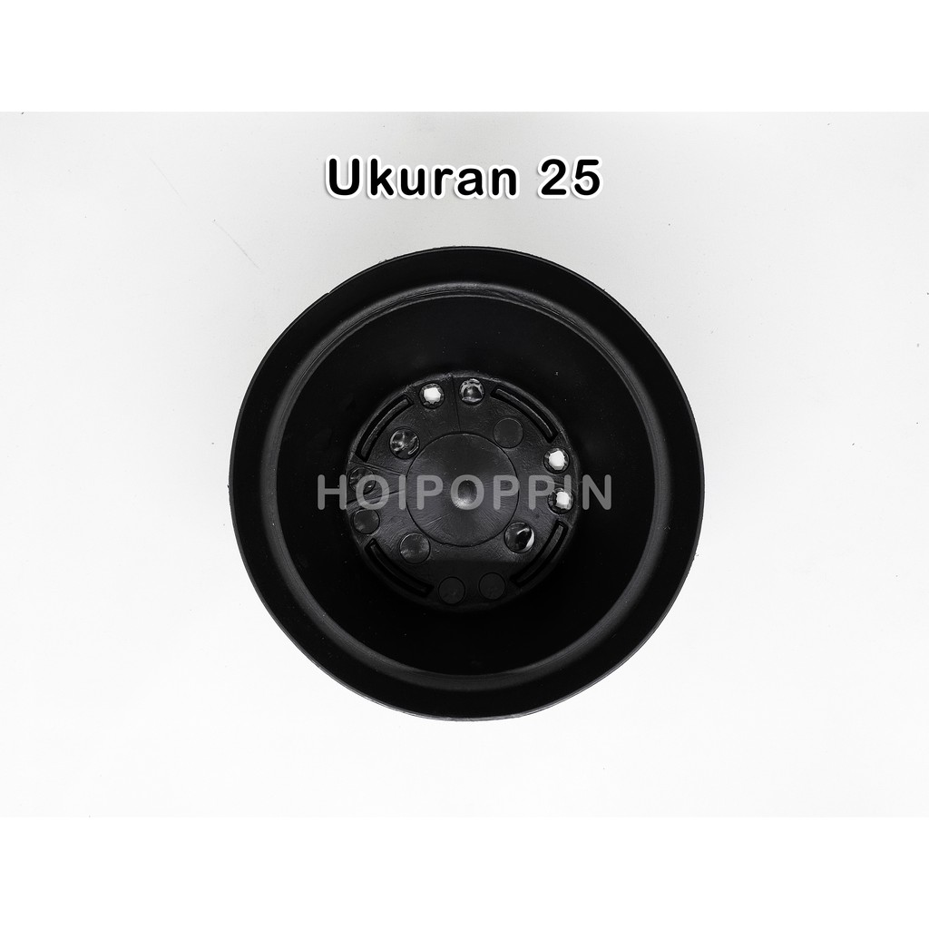 HPP - GROSIR POT 25 HITAM / POT 25 HITAM / POT PEMBIBITAN / POT HARGA GROSIR / POT POLOS HITAM