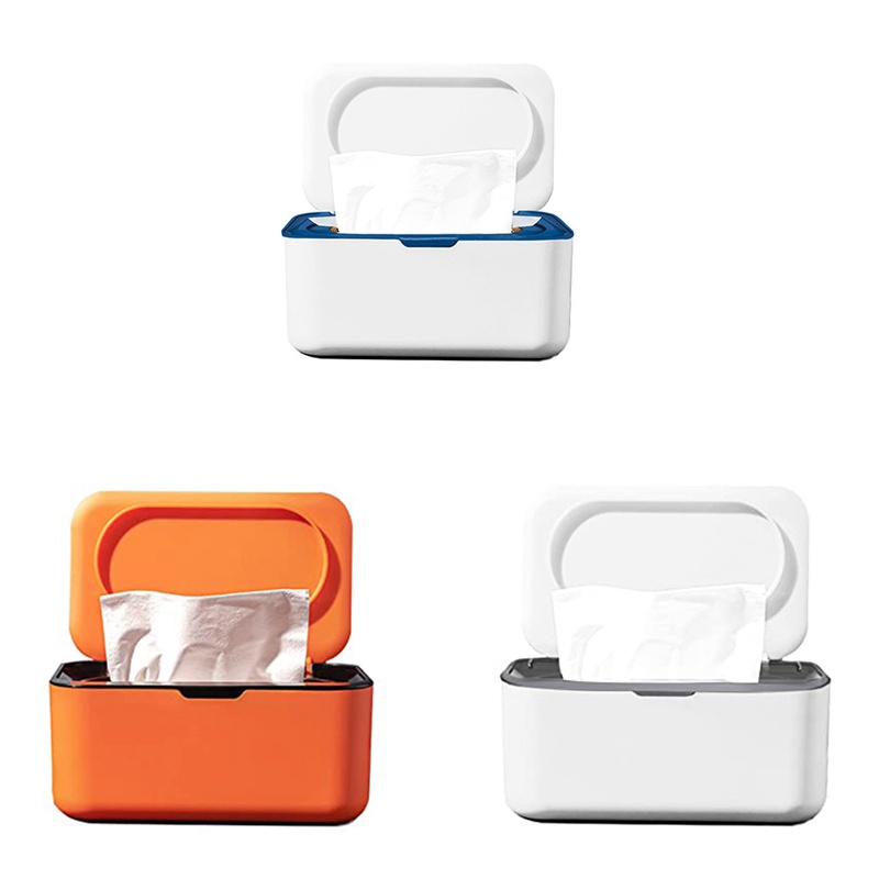 Wet Wipe Dispenser,Baby Napkin Storage Box Holder Container Dust-Proof Wet Tissue Box for Home, Office (Blue)