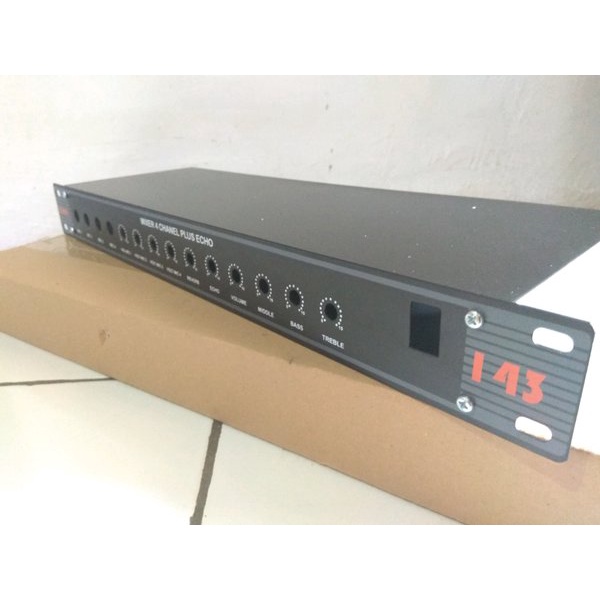 Box Mixer Penguat Mic 4 Channel Echo Reverb 143