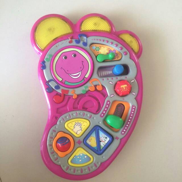 Barney preloved mainan anak fisher price toe-riffic tunes mainan second