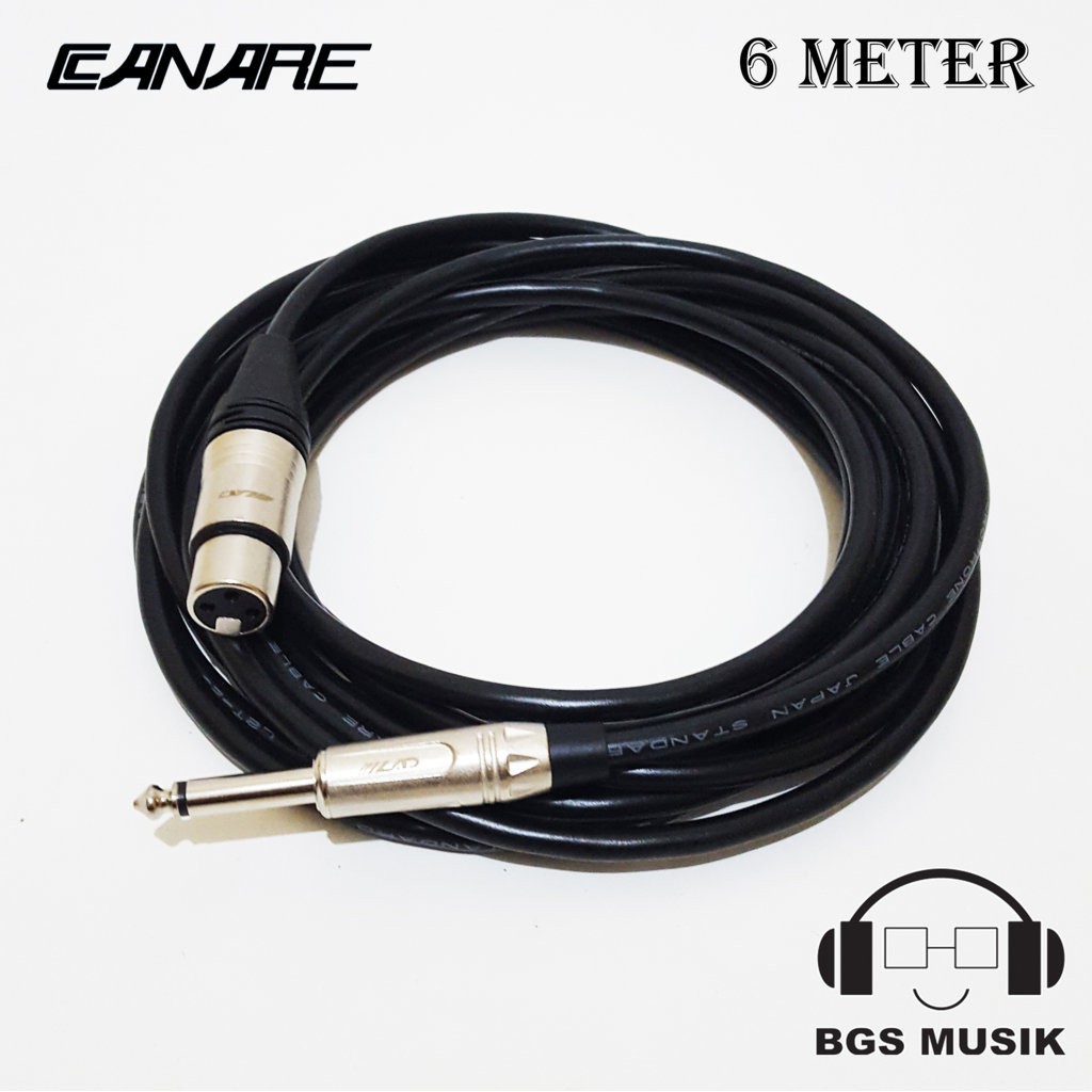 Kabel Jack Mic Canon Female To Mono 6m