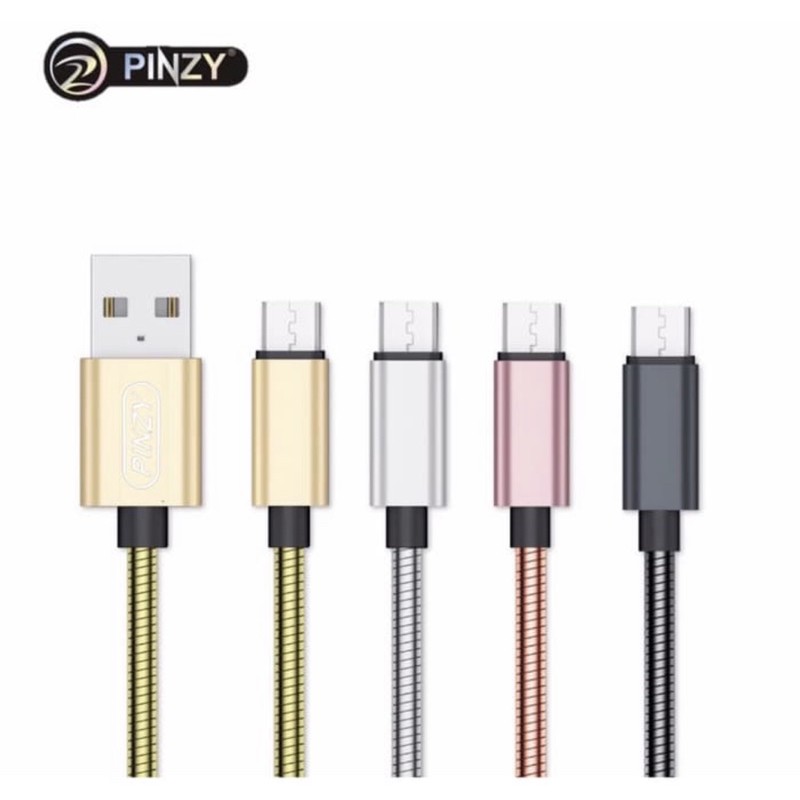 Metal Spring Data Line Pinzy King Kong V6 Micro USB Support Qc - PINZY V6