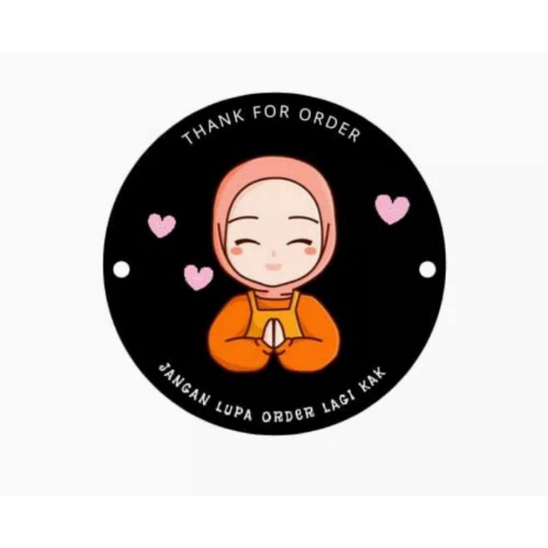 

sticker makanan thank for order di jualan satuan