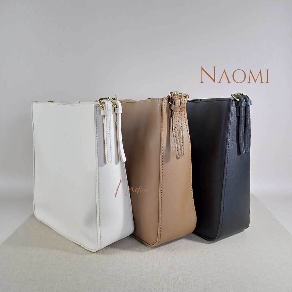 NAOMI - Poppy Shoulder Bag Import Premium Bag - Tas Bahu Wanita Kulit Sintetis - Tas Kerja - tas Besar - Big Size - tas naomi - naomi bag - women bag