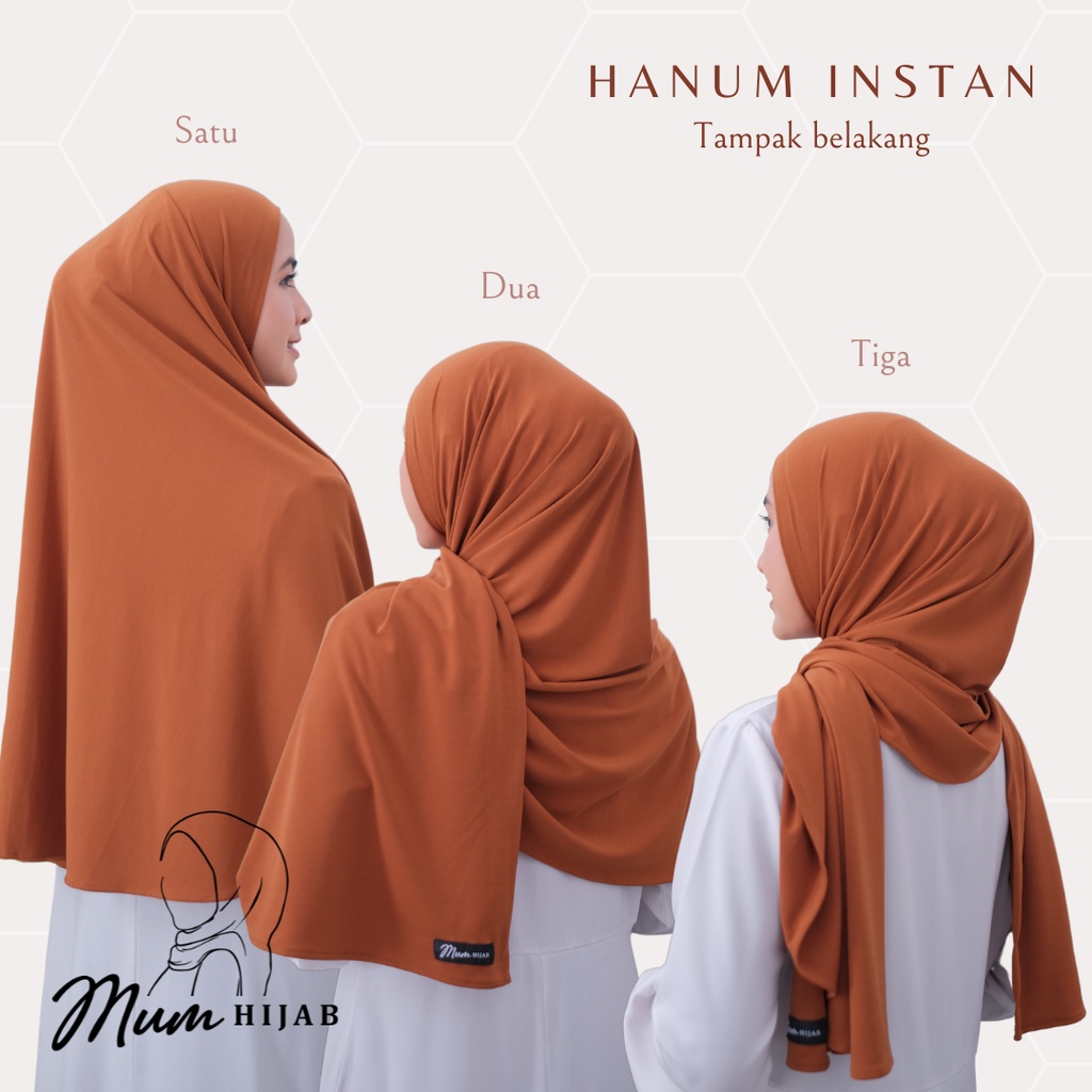 Mum Hijab Jilbab Instan Jersey Hanum 3 in 1 Mumhijab  / Hijab jersey / Pashmina jersey-1
