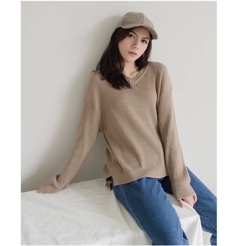 Avela - Sweater rajut vina/ sweater rajut wanita / korea style fashion