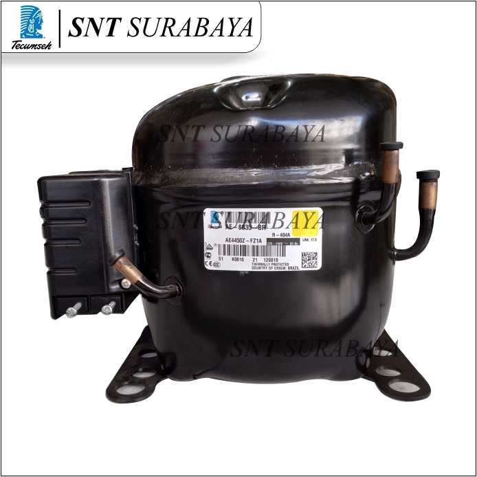 KOMPRESOR MERK TECUMSEH AE4450Z 3/8PK R404 - TECUMSEH AE-4450Z HIGH TEMP - KOMPRESSOR CHILLER, SHOWC