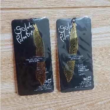 

Bookmarker plat gold bentuk Daun