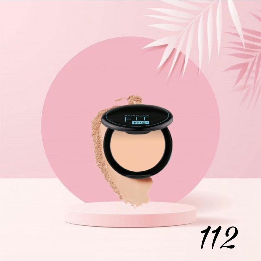 MAYBELLINE FIT ME 12H OIL CONTROL POWDER SHADE 112 118 120 128 BEDAK MAYBELLINE
