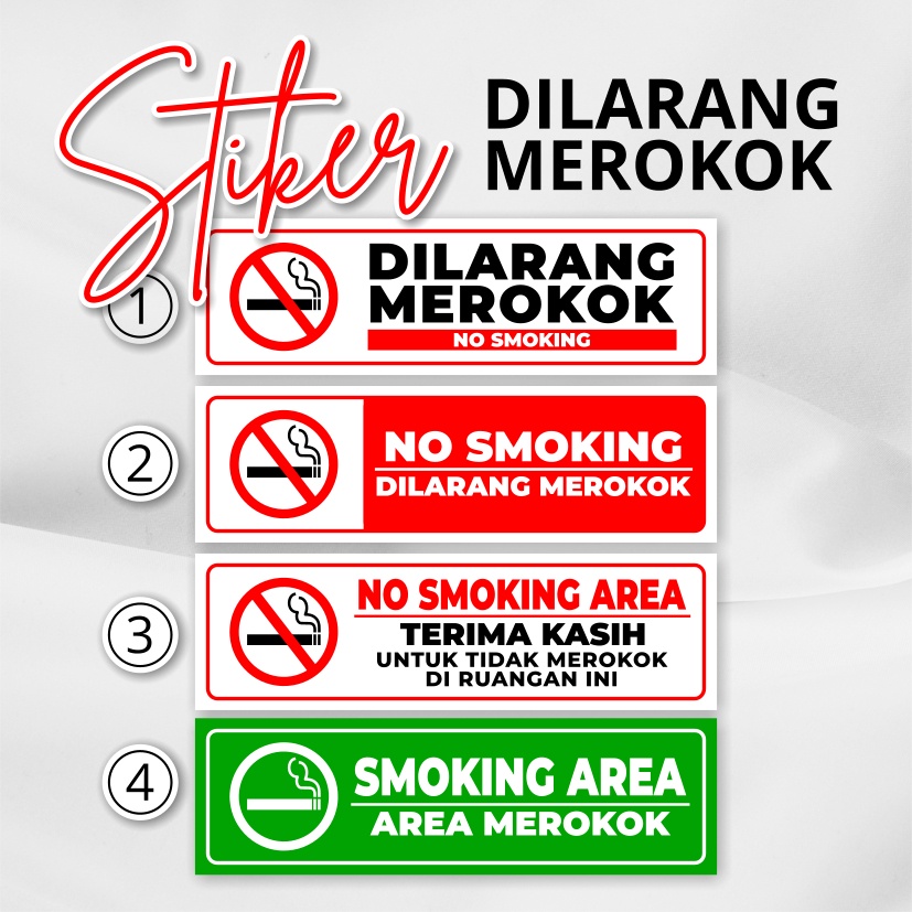 

Stiker No Smoking Dilarang Merokok