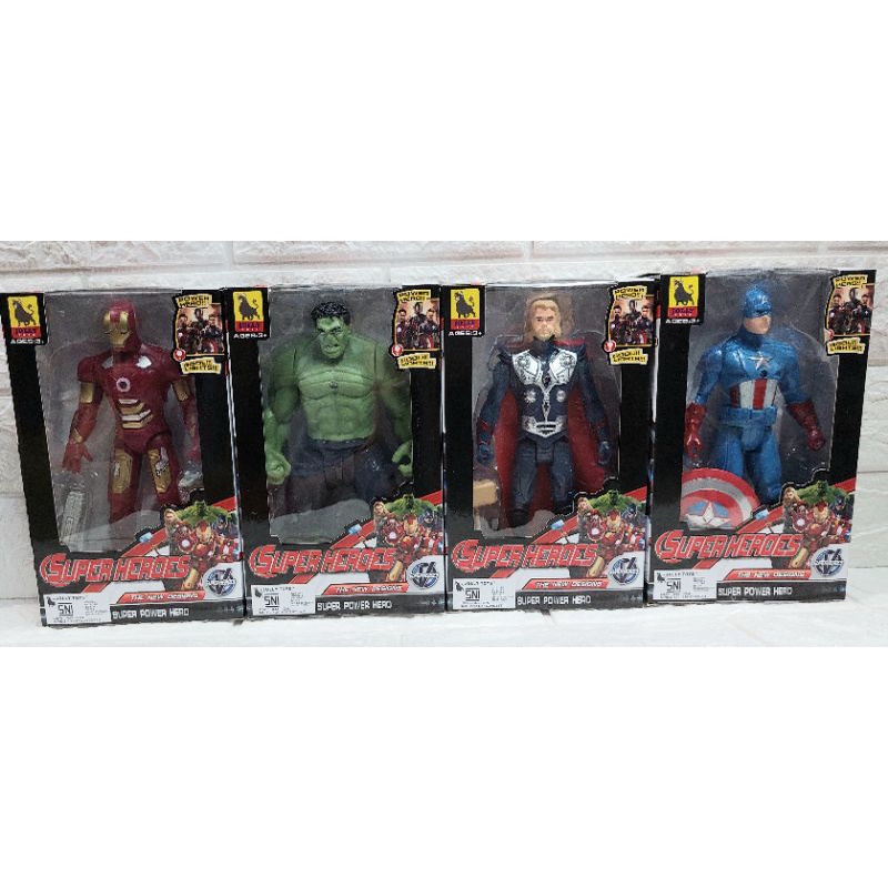 Mainan Robot Avangers murah / mainan Patung Advengerss 4 Jumbo Hulk Ironman Thor Kapten Amerika Than