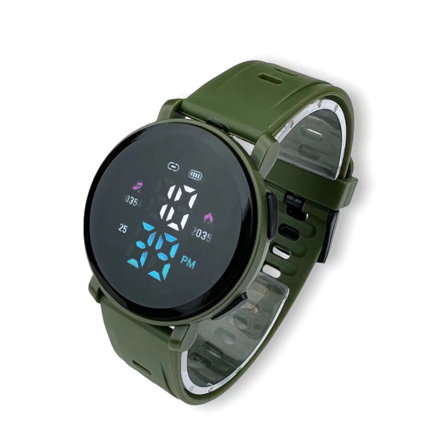 WBS JAM TANGAN WANITA PRIA DIGITAL RUBBER BULAT LED WATCH GROSIR ORIGINAL M150 HIGH QUALITY JF088-5