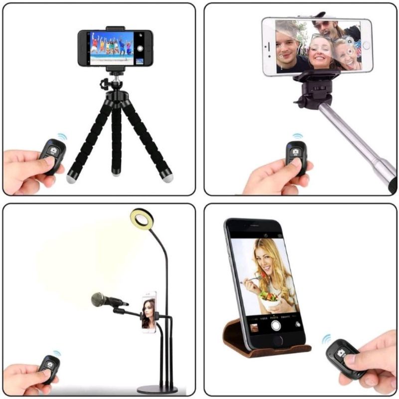 REMOTE TRIPOD BLUETOOTH JARAK 10M SELFIE VUDEO ORIGINAL REMOT HP MENDUKUNG SEMUA