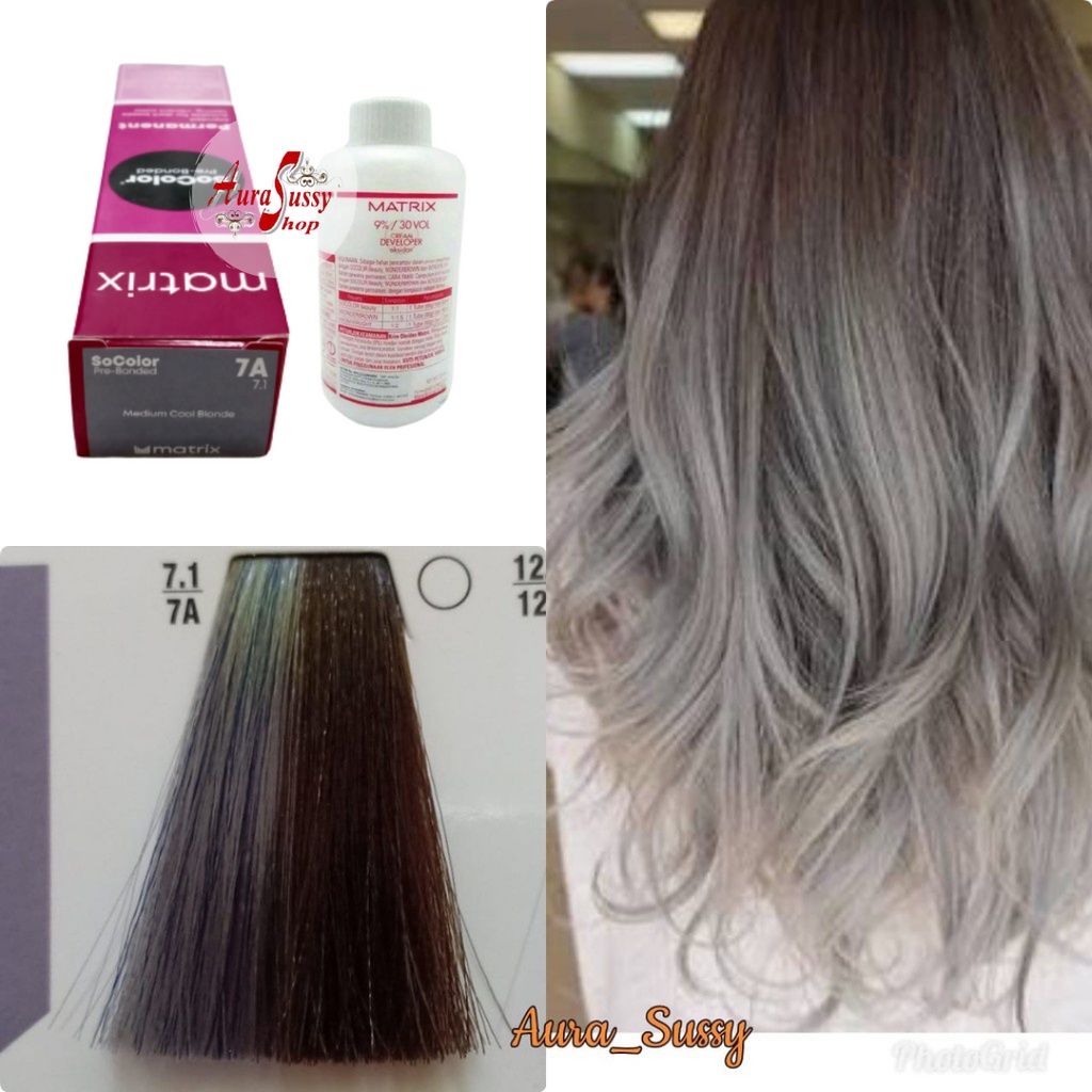 MATRIX So Color 7.1 / 7A Cat RambuT Medium Cool Blonde Grey 90 ml  + Oxydant 135 ml