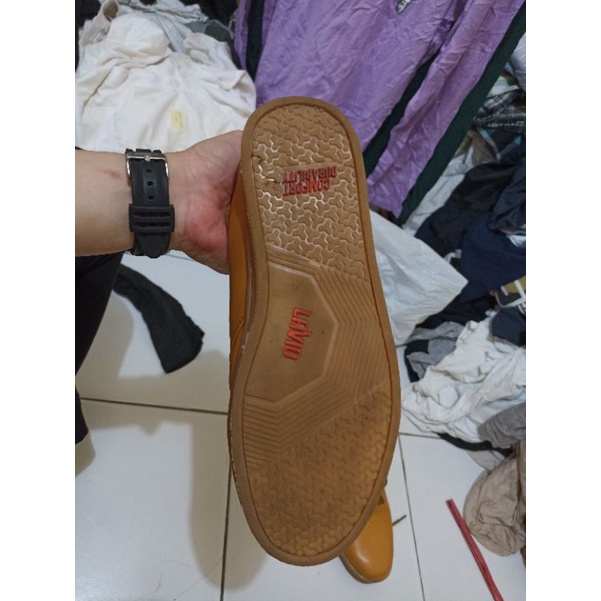 JUAL CEPAT SEPATU KULIT COKLAT TAN TERANG SIZE 41