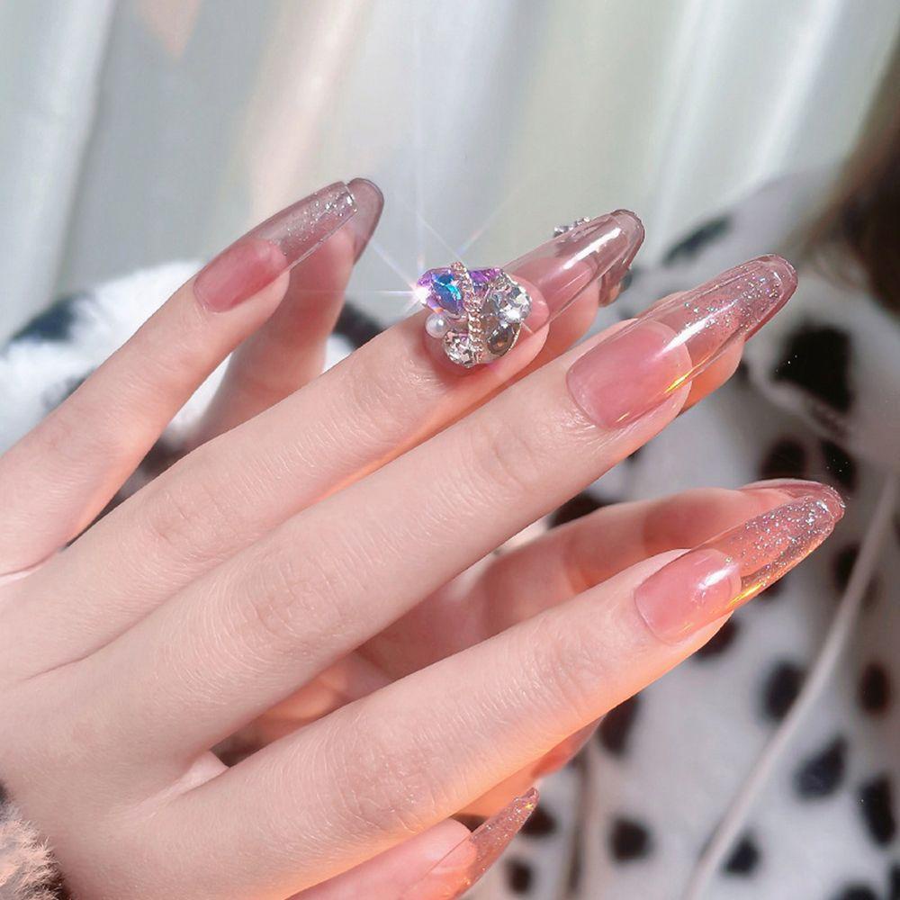 Preva Hiasan Nail Art Fashion Rantai Logam Halus Love Hati