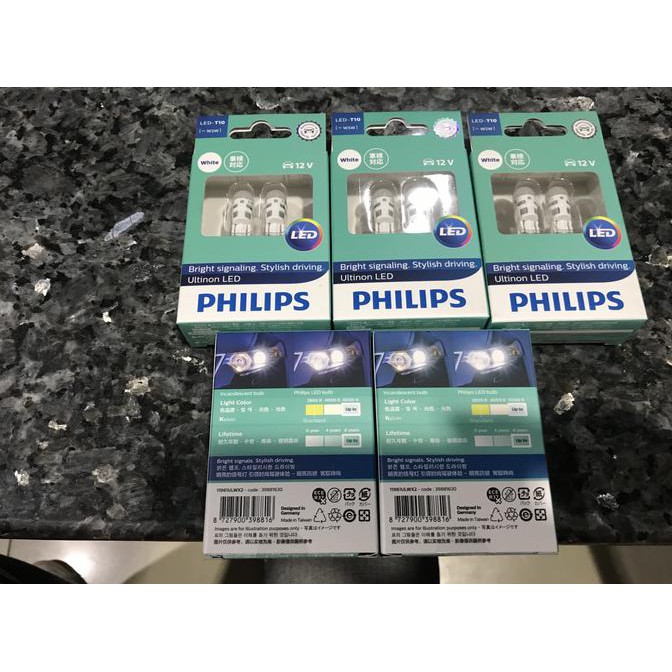 DISKON BOHLAM LED MOBIL T 10 PHILIPS ULTINON 12 V PUTIH LAMPU SENJA INTERIOR #4