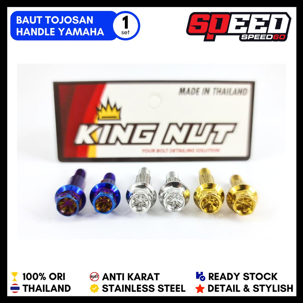 Baut Tojosan Handle Yamaha Mio Fino Soul Probolt Stainless King Nut Thailand