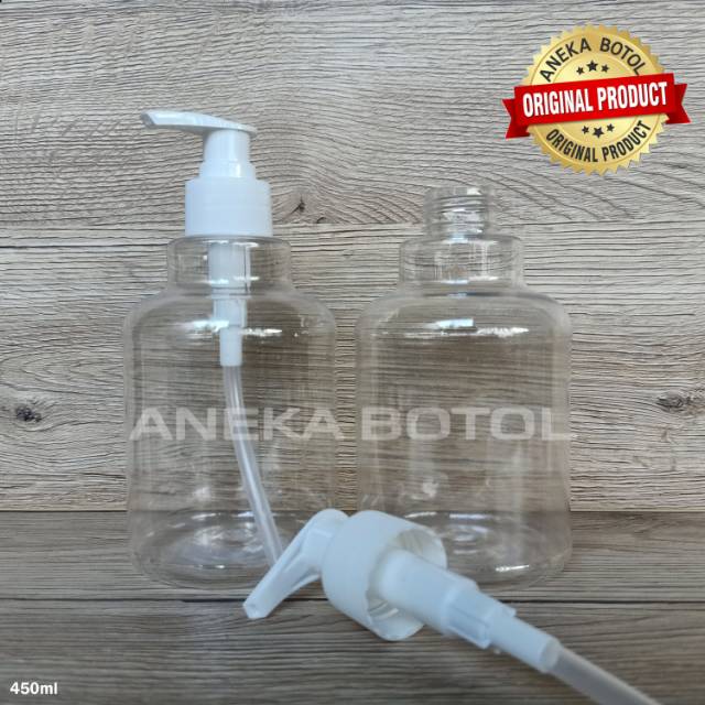 BOTOL HANDSOAP 410 ML PUMP PUTIH / BOTOL KOSONG SABUN CUCI TANGAN MURAH