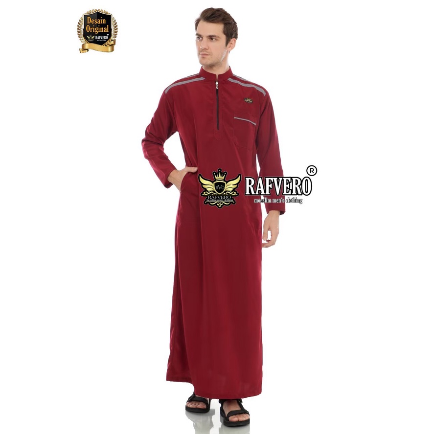 Jubah Pria Gamis Pria Pakaian Muslim Azwan Original Rafvero