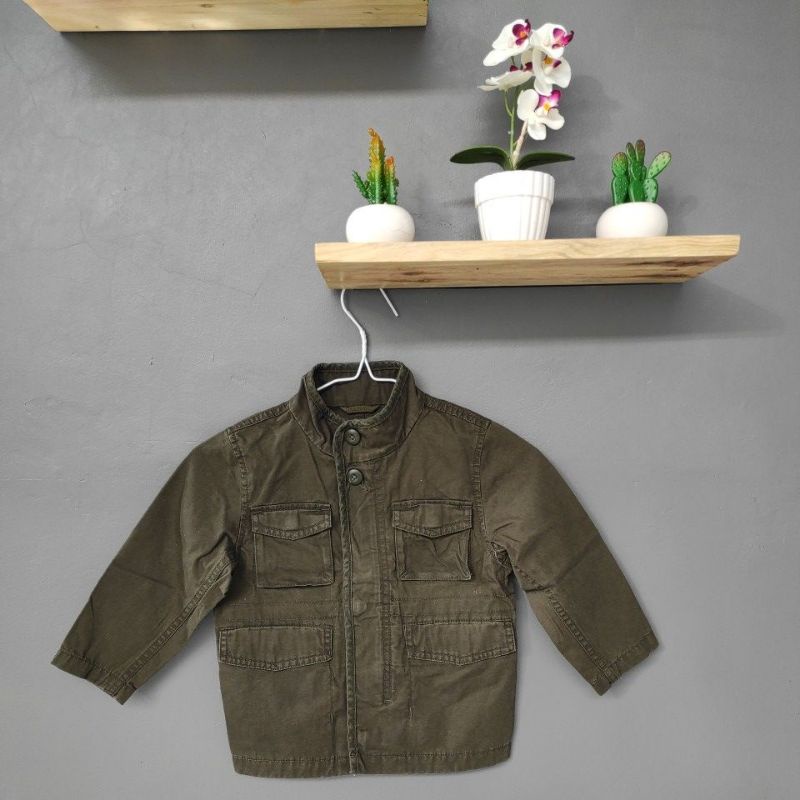 (NEW) jacket  2 8 army zipper branded murah denim gap g@p anak laki