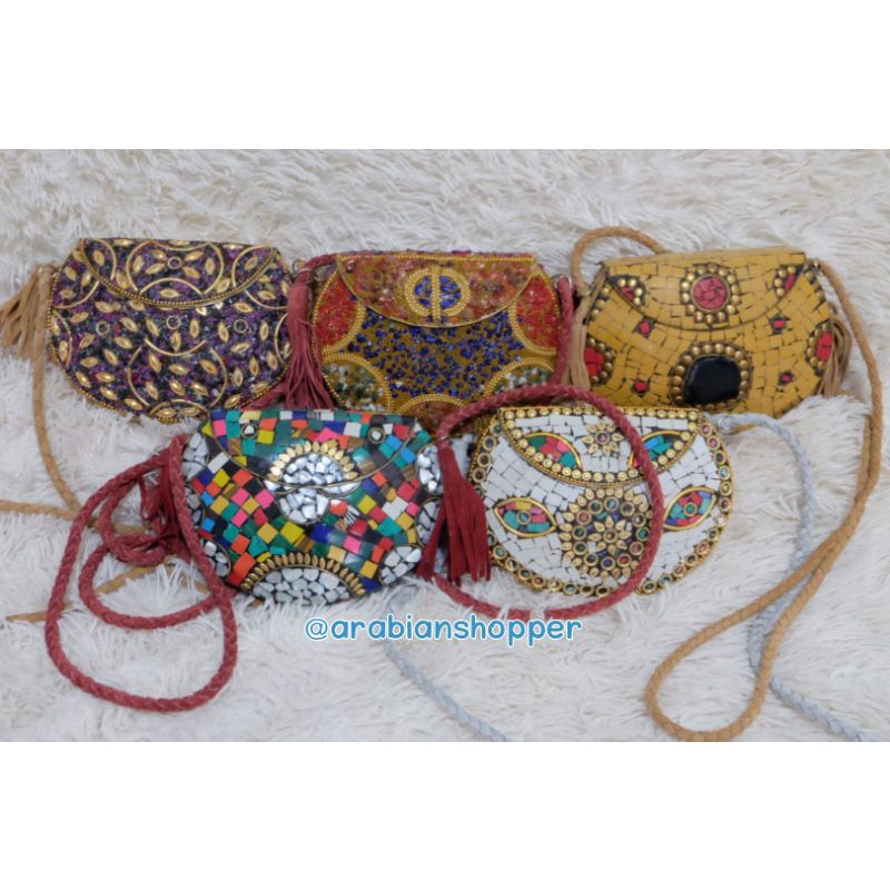 Tas Etnik India/ Tas India / tas pesta /tas import / clutch/ sling bag