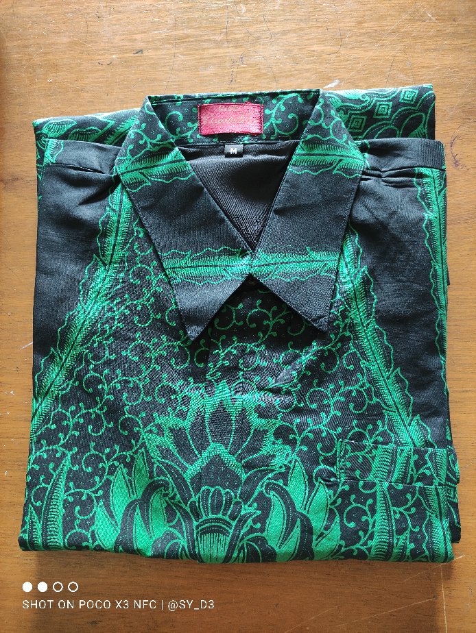 Argawibawa Ijo Panjang Kemeja Batik Pria Full Furing Katun Sragenan