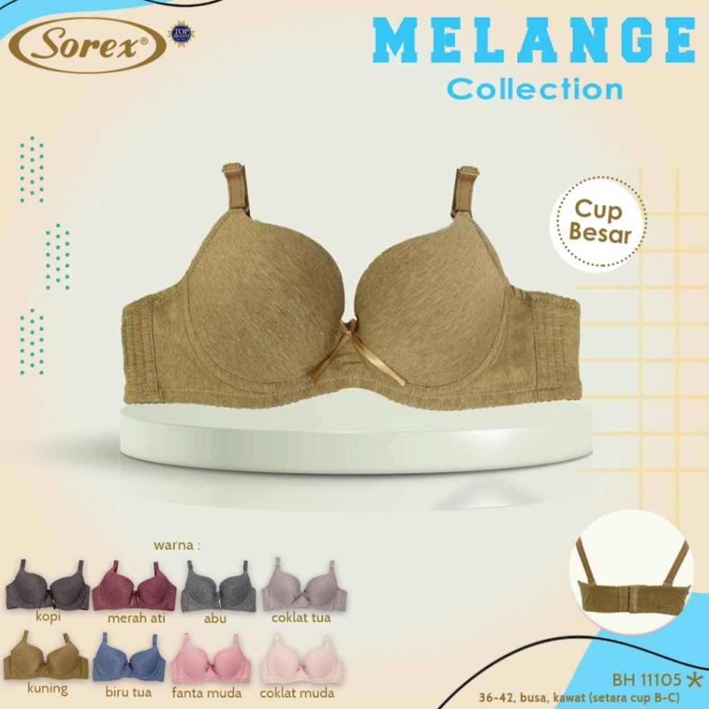 Sorex Bra Orisinil Wanita Premium / BH Kawat Busa Sedang / BH Sorex 3262 / BH Sorex 11105