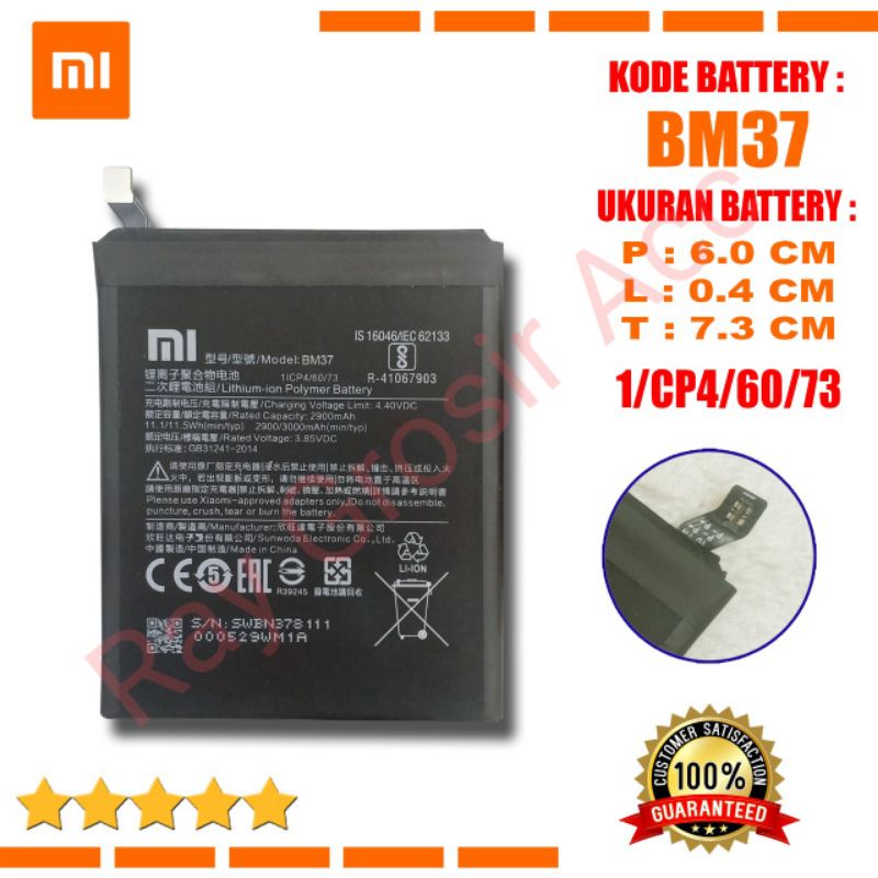 Baterai Original Xiaomi BM37 BM 37  BM-37 MI 5S Plus Mi 5S+ MI5SPlus