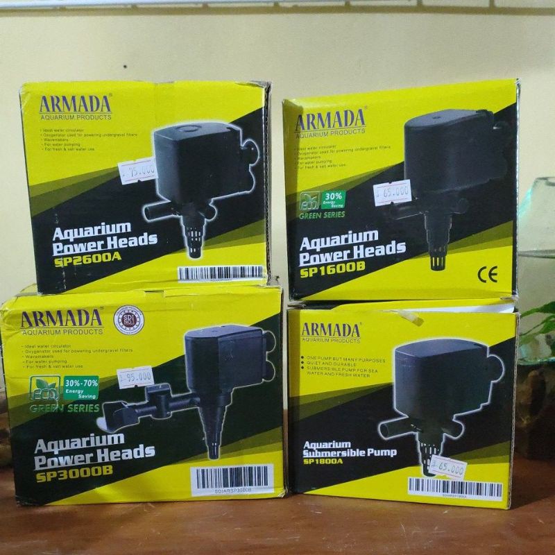 Pompa Aquarium Armada AM-1200A, Pompa Celup 1000 LPH untuk Aquascape dan Hidroponik