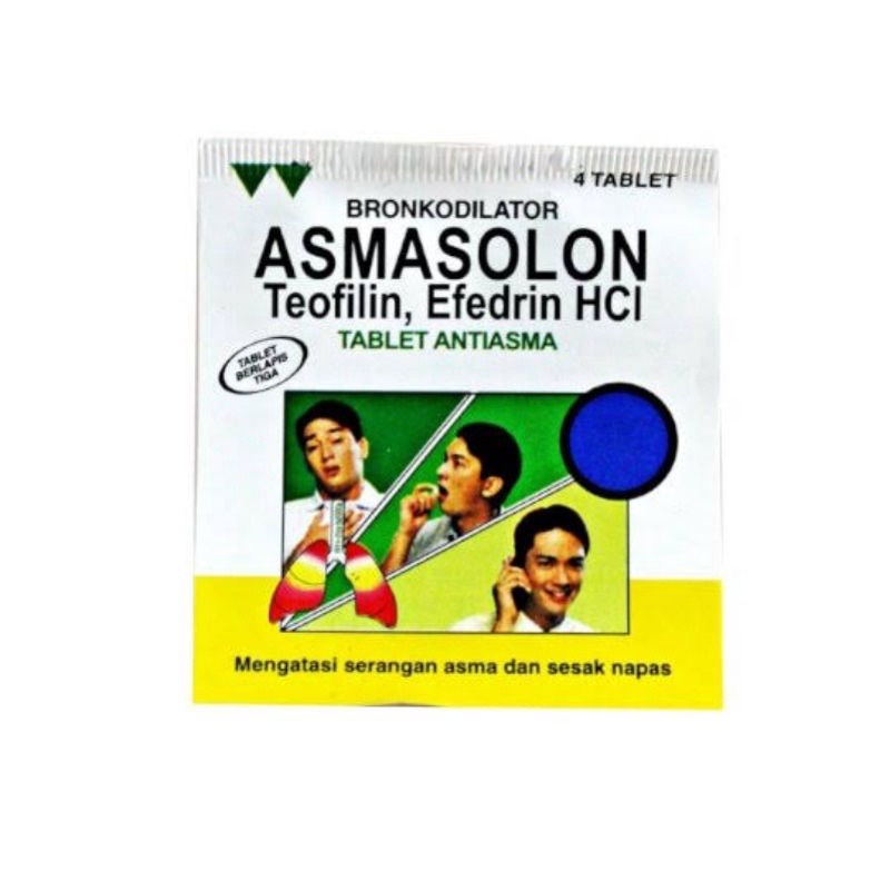 Asmasolon Strip isi 4 Tablet (Obat Asma)