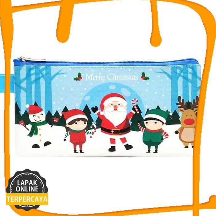 

Hot Item Christmas Case 3 Santa & Kids Biru Muda Tempat Pensil Souvenir Natal Jaminan Mutu