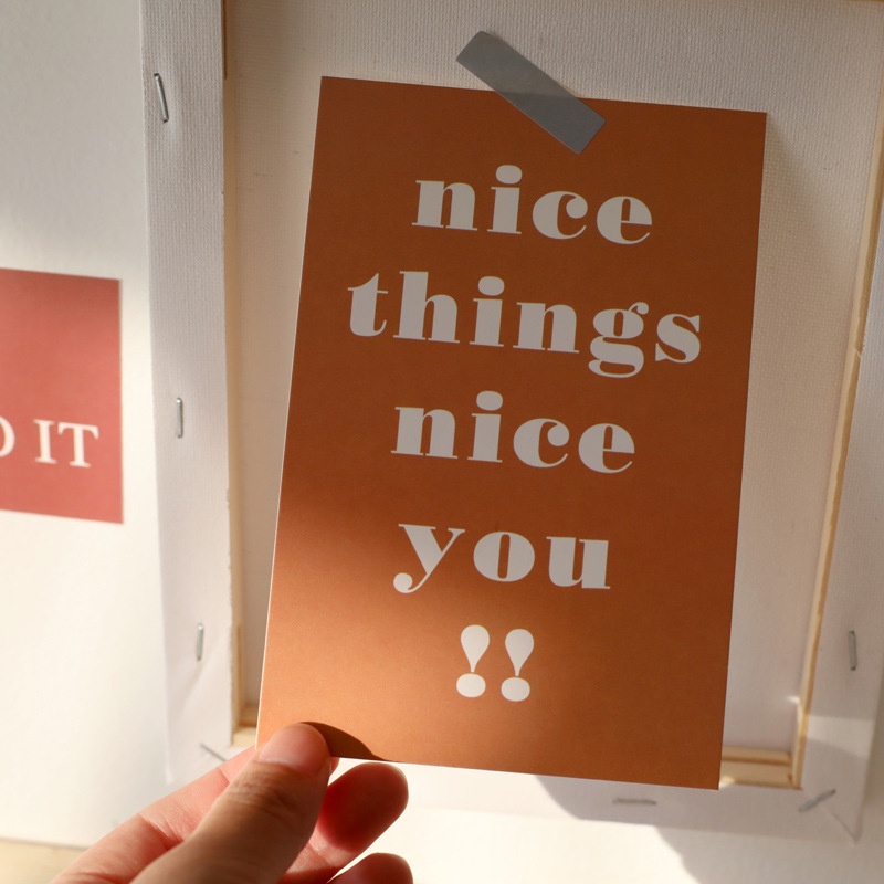 15 Pcs/Set IG Text Inspirational Decorative Card