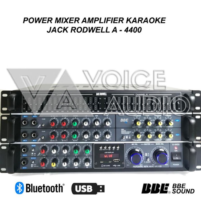 Amplifier JACK RODWELL A 4400 Ampli Karaoke A4400 BBE Prosesor