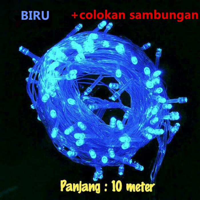 Lampu Hias Selang LED 10 Meter Water Proof Tahan Air Rope Light Kelap Kelip Putih Hijau Kuning Merah