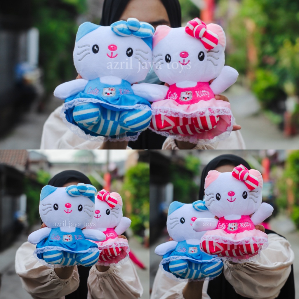 Boneka Hello Kitty Cute Pake Baju Pink