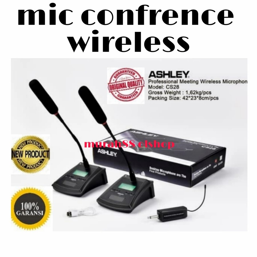 MIC/mik WIRELESS PODIUM confrence ASHLEY CS28/CS 28 2 MIC MEJA