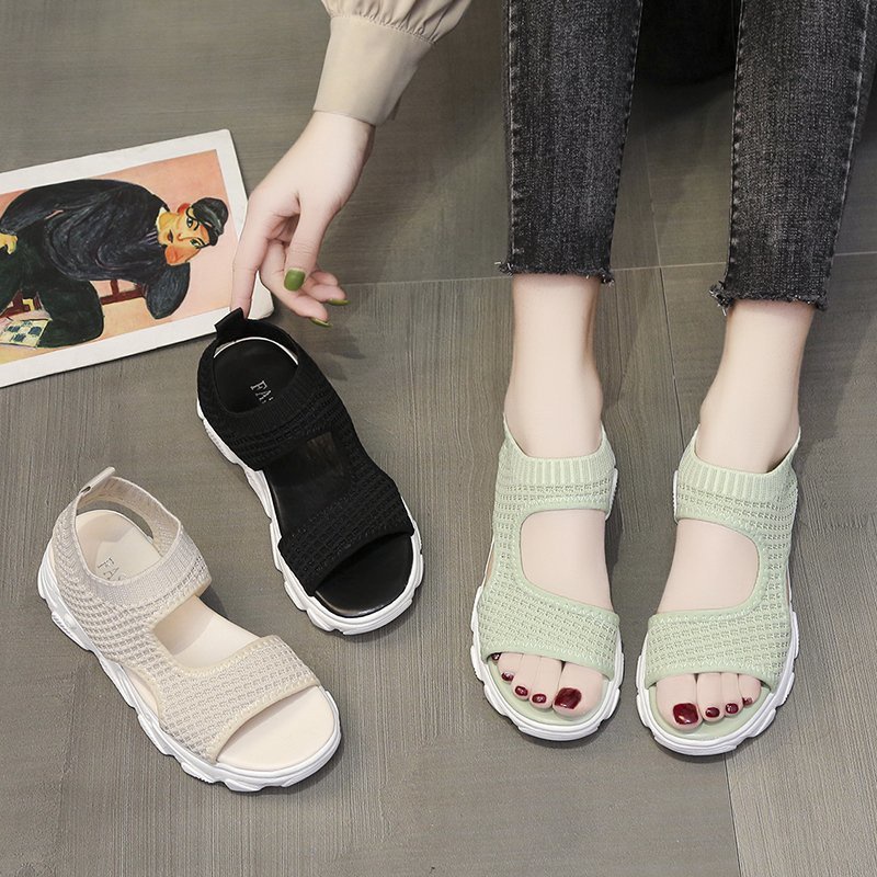 TBIG [COD] Sandal Tali Slip On TOPME2 Wanita Import Korea Style Santai Wanita Sandal Wedges