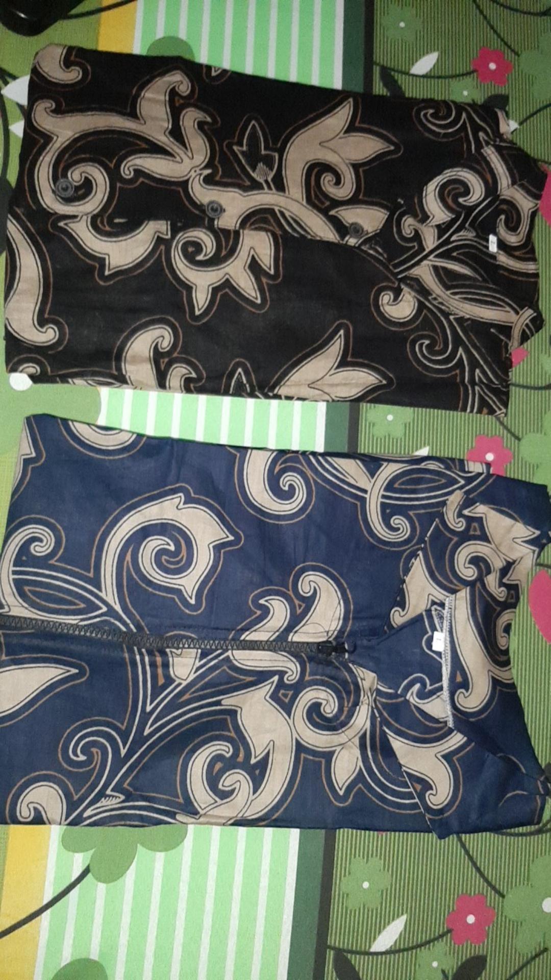 Atasan Batik Wanita Lengan Panjang Blouse Kancing Depan., Motif Batik