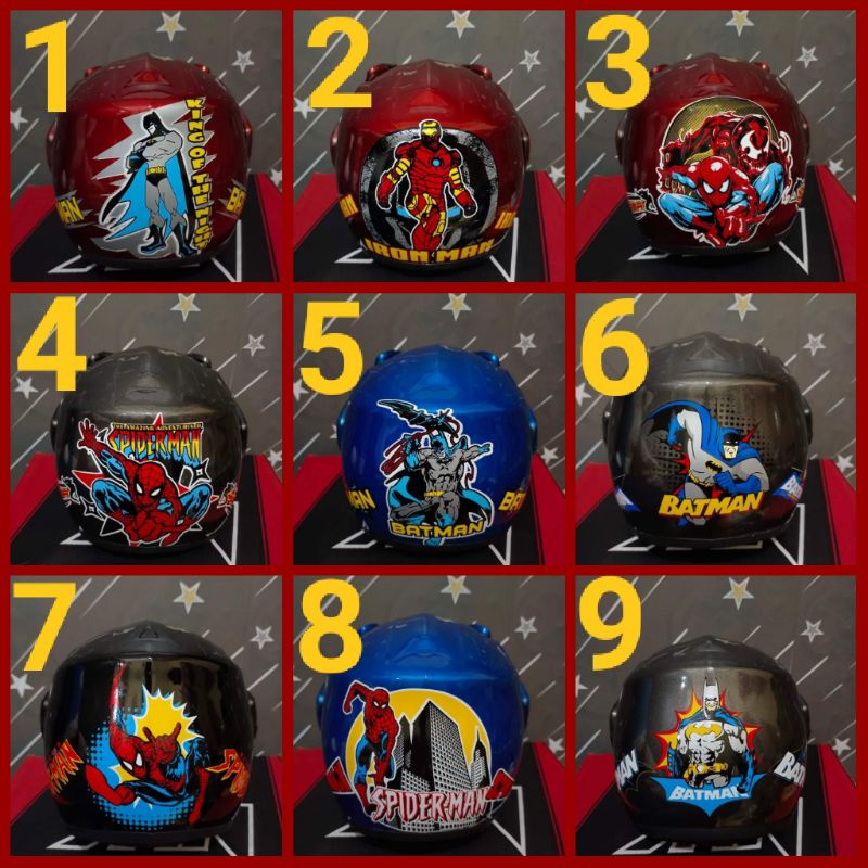 helm anak merek hmr yang berkarakter untuk anak usia 3-9 tahun