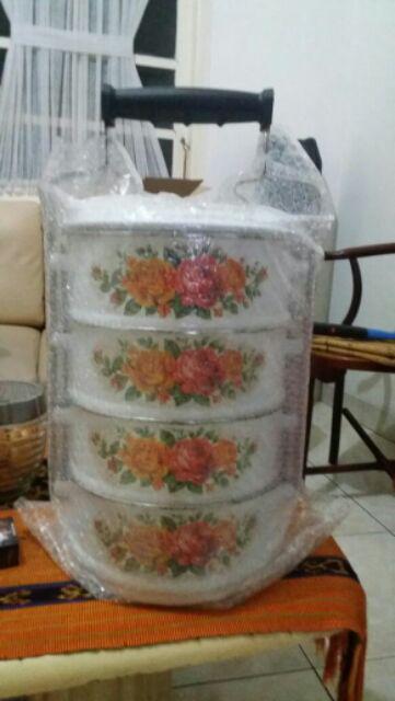 Ideal Rantang Makan Enamel Susun 4 Diameter 24 Cm