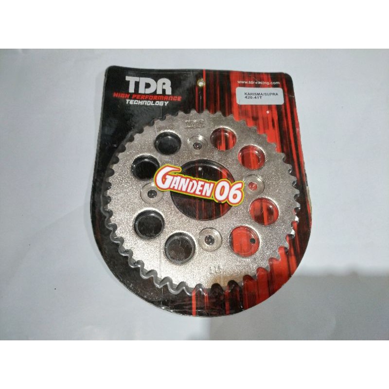 GEAR GIR BELAKANG HONDA KHARISMA SUPRA FIT NEW X-125 BLADE REVO ABSOLUTE 41,43,43 TDR RACING