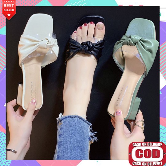 Heels 5Cm Wanita Sendal Heels Wanita Hak Chunky Hils Wanita Kekinian T Ip 10 Hak Tahu Kepang 3 Cm