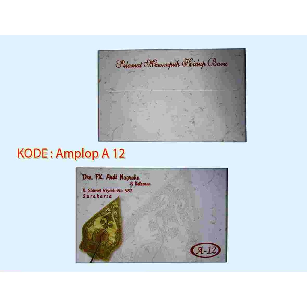 

Blangko Amplop Motif A 12 Murah isi 50